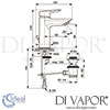 Ideal Standard Tesi 1 Hole Basin Mixer Tap Dimensions